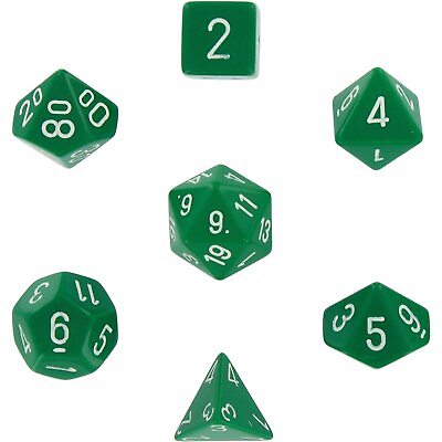 #ad Polyhedral RPG Sets Yellow and Green Opaque: Green White 7 $6.67
