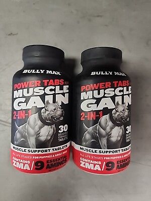 #ad 2 x Bully Max Power Tabs for Dogs Muscle Gain amp; Growth 2 in 1 30 Tabs $29.95