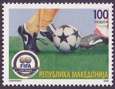 #ad Macedonia 2004 ☀ 100 years Anniversary Football Soccer ☀ MNH** $2.75