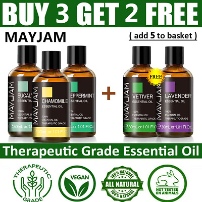 #ad MAYJAM Essential Oils 100% Pure and Natural Aromatherapy Diffuser Oil 1.01 Fl Oz $7.99
