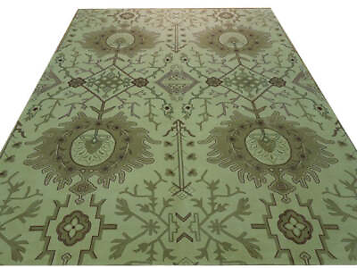 #ad 8#x27; x 10#x27; Greenish Ivory Kenwood Design Wool and Silk Rug 16104 $619.00