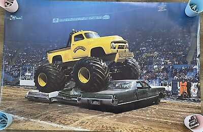 #ad Frankenstien Monster Truck NOS Vintage Poster Monster Jam New $34.00