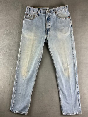 #ad VTG Levis Jeans Mens 36x34* Blue 505 Straight Made in USA Light Wash Y2K Denim $34.78