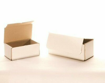 #ad 50 5quot; x 3quot; x 1quot; White Corrugated Mailers Die Cut Tuck Flap Boxes Free Shipping $42.61