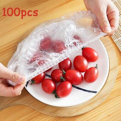 #ad Food Elastic Wrap Plastic Covers Bowl Cover Reusable Storage Disposable 100pcs $4.13