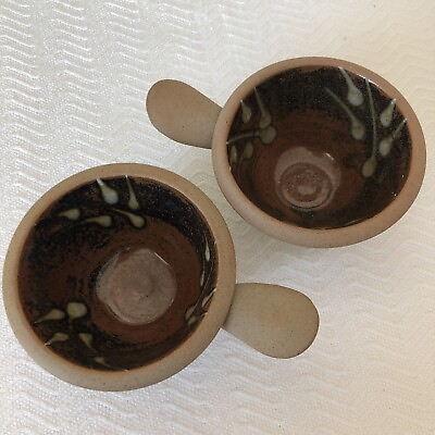 #ad Soup Chili Mug with Handle Pottery Stoneware Ceramic Dinnerware Bowl USA LOT 2 $17.99