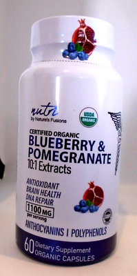 #ad Nutri Blueberry amp; Pomegranate 10:1 Extracts 1100mg NEW FREE SHIPPING $12.99