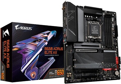 #ad GIGABYTE B650 AORUS ELITE AX AM5 LGA 1718 AMD ATX GAMING MOTHERBOARD DDR5 M.2 C $179.43