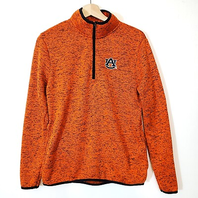 #ad Auburn University Under UA Sweatshirt Orange Marbled 1 4 Zip amp; Pockets Juniors L $11.99