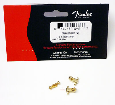 #ad Genuine Fender American Standard Series Guitar GOLD String Guides Package of 2 $12.86