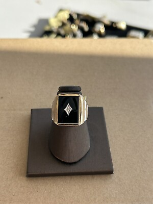 #ad Beautiful 10k gold ring Black Onyx. $499.00
