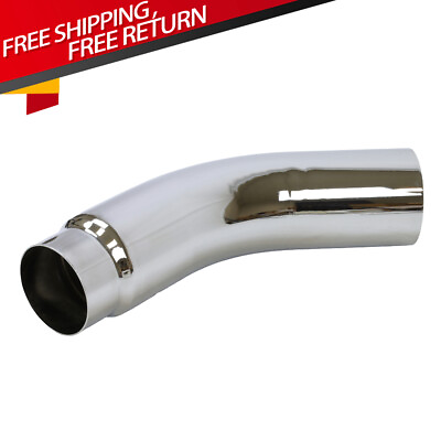 #ad 5quot; ID IN Inch 6quot; OUT 23quot; LONG DIESEL EXHAUST CHROME TURNDOWN ELBOW TIP 2mm $106.99