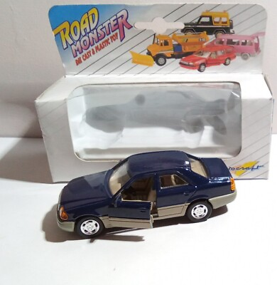 #ad AUTOCRAFT ROAD MONSTER MERCEDES BENZ SALOON BLUE AC250 BOXED LENGTH 10CM GBP 5.50