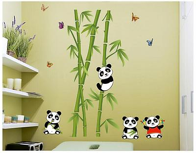 #ad Lovely Panda Bamboo Pattern Removable Wall Stickers Decal Kids Home Decor USA $7.71