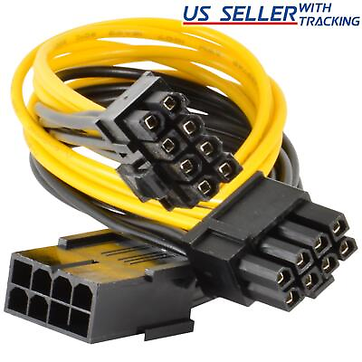 #ad 5 pack PCI E 8 pin to 2x 62 pin Power Splitter Cable PCIE PCI Express 5X $11.99