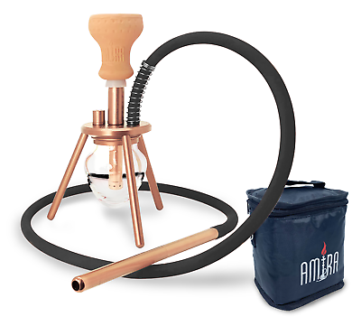 #ad 12quot; Mini Spider Rose Gold in Carrying Bag 1 Hose BYO Hookah Travel FREE SHIP $54.99