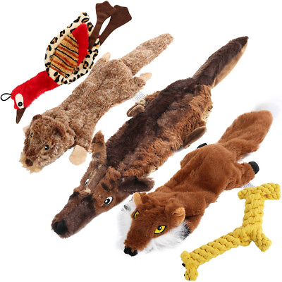 #ad 5Pc Dog Squeaky Toys Durable Plush Toy for Puppy Large Small Dogs Pets Squeaker $16.99