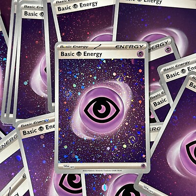 #ad Basic Purple Psychic Energy Cosmic Holo Foil 005 Pokemon 151 English NM SVE $1.49