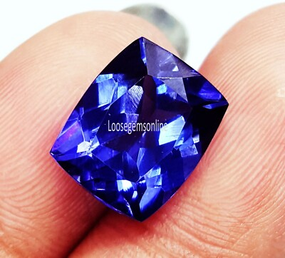 #ad #ad Excellent Cut Loose Gemstone 9 Ct Natural Cushion Blue Tanzanite Certified L298 $14.99