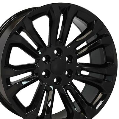 #ad 5666 Gloss Black 22x9 Wheel Fits Silverado Tahoe Sierra Yukon Escalade CV43 $205.00