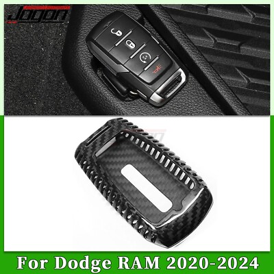 #ad Carbon Car Key Fob Cover Case Shell Trim For Dodge Ram 1500 2500 3500 TRX 2019 $45.95
