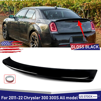 #ad For 2011 2022 Chrysler 300 300S Gloss Black OE Style Rear Trunk Spoiler Wing Lip $80.59