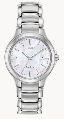 #ad CITIZEN EW2520 56Y SILHOUETTE ECO DRIVE MOP DIAL SILVER TONE STEEL WOMENS WATCH $89.99