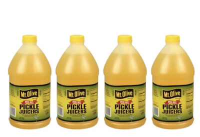 #ad Mt. Olive Pickle Juice 100% Kosher Dill Pickle Brine 64 Ounce Bottle 4 PACK $59.99