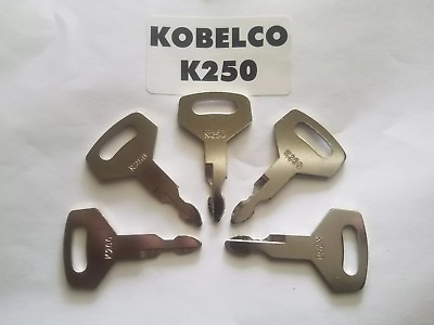 #ad 5 Kobelco Excavator Heavy Equipment Keys OEM Logo K250 fit Case Kawasaki $10.99