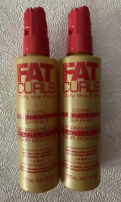 #ad 2 X Samy Fat Curls Defy the Frizz Curl Reactivating Spray Macadamia Taurine 6 Oz $39.95