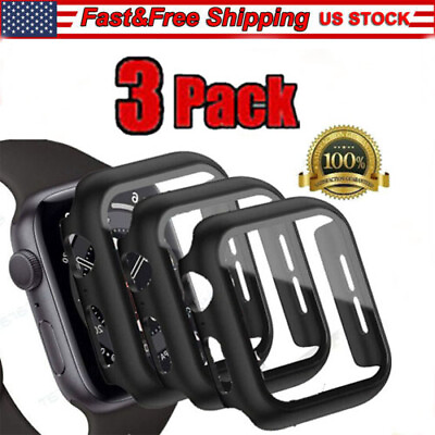 #ad 3 Pack For Apple Watch 8 7 6 5 4 3 SE Full Screen Protector iWatch 38 42 40 44mm $6.85