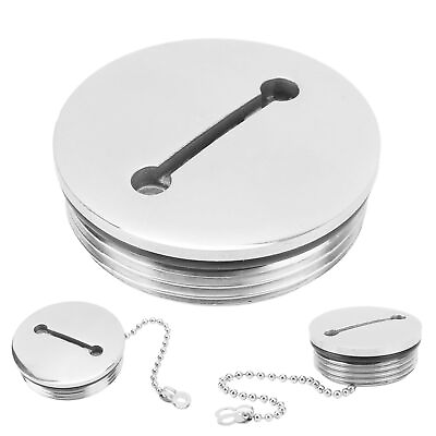 #ad Boat Marine Stainless Steel Fuel Tank Cover Deck Fill Filler with Chain Supply $13.92