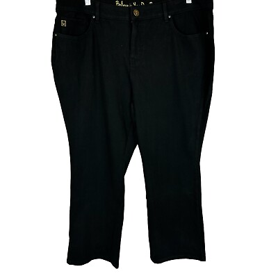 #ad Belle by Kim Gravel Flexibelle 5 Pocket Boot Cut Jeans Petite Black 20WP Size $35.00