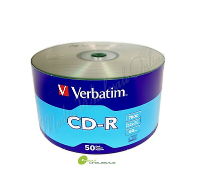 #ad 300 VERBATIM Blank 52X CD R CDR Branded Lago 700MB Media Disc 97488 $59.49