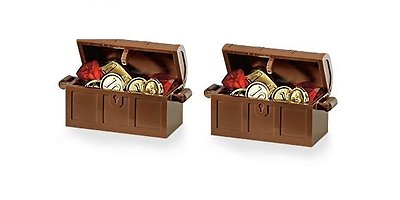 #ad ☀️NEW LEGO 2 Mini Treasure Chests Each with four gold coins amp; four Red Diamonds $12.99