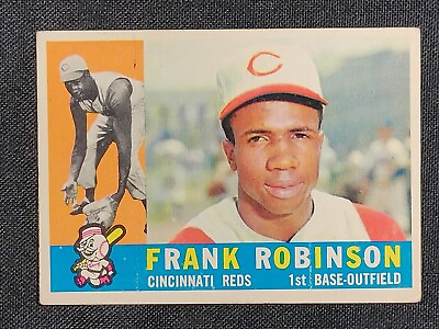 #ad 1960 Topps Baseball Card Frank Robinson #490 BV $200 EX EXMT Range DS $65.99