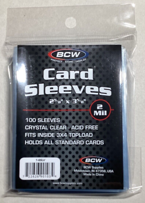 #ad #ad BCW Trading Card Sleeves 1 Unopened pack of 100 With Tracking $2.95