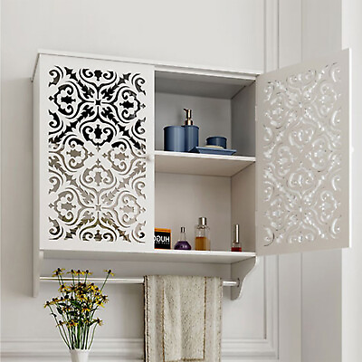 #ad Wall Mount Bathroom Cabinet Storage Medicine Cabinet Kitchen Laundry Cupboard US $34.66