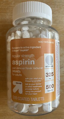 #ad Aspirin 500 Coated Tablets 325 mg ea. Target Brand **Bayer Compare $11.99
