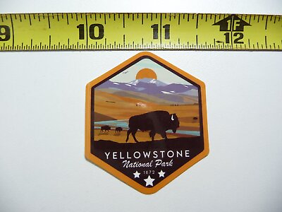 #ad YELLOWSTONE NATIONAL PARK DECAL STICKER NPS SYSTEM GLOSSY VACATION $2.74