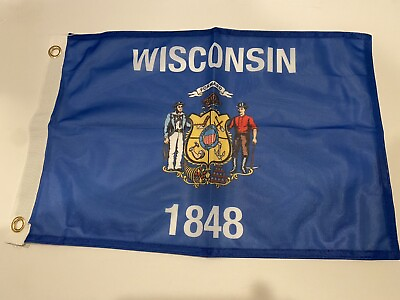 #ad 12quot; x 18quot; Banner 12 x18 State of Wisconsin Polyester Flag $7.83