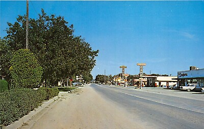#ad Sonora Texas 1950s Postcard View Of US Highway 290 Cafe Motel $7.43