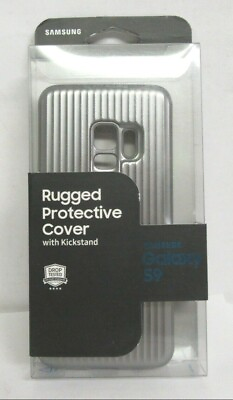 #ad Samsung Rugged Protective Case for Galaxy S9 with Kickstand SILVER $9.99