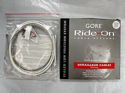 #ad #ad Gore Ride On Cable Systems Derailleur Cables Extra Long Brake Cable Set White $71.99