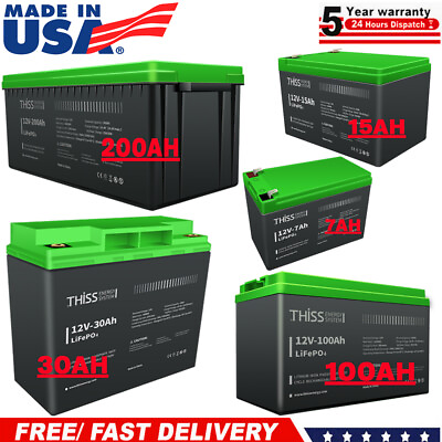 #ad LiFePO4 Battery 12V 200Ah Cycle Maintenance Free Home Energy Storage Battery Lot $85.99