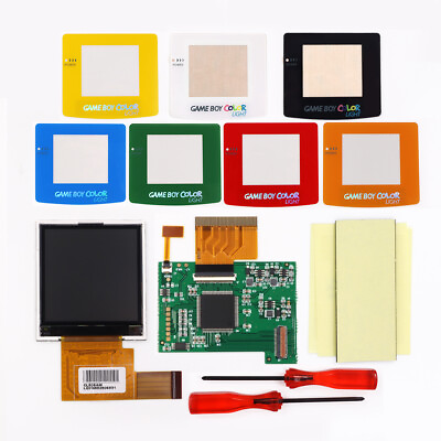 #ad 2.2quot; High Light Backlight LCD Screen Kit For Game Boy Color With Different Lens $35.99