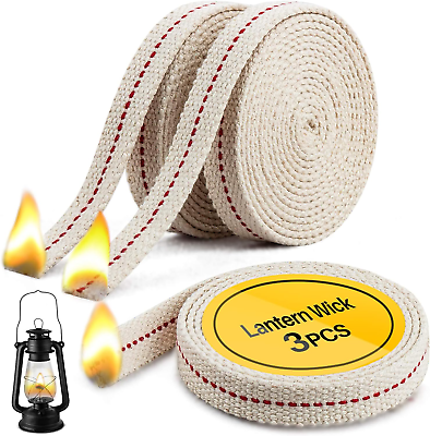 #ad Lamp Wick Lantern Wick Lantern Wicks 3 Rolls 1 2 Inch Flat Cotton Oil Lamp Wic $8.98