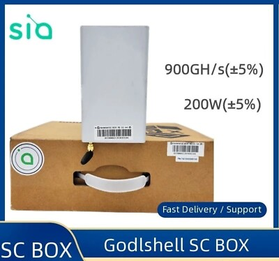 #ad Goldshell SC BOX ASIC Miner Siacoin 900GH S 200W 0.22W G WiFi Version No PSU $512.00