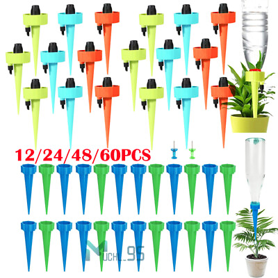 #ad 60Pcs Self Watering Spikes Automatic Irrigation Watering Drip System for Plants $53.99