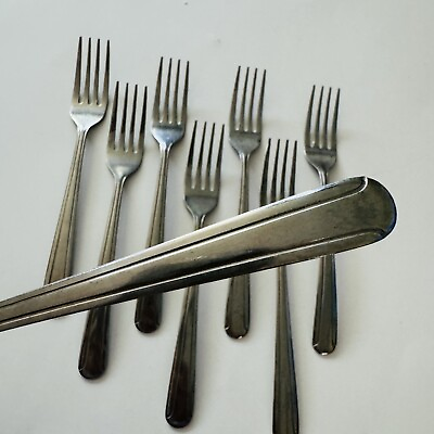 #ad Vintage Dinner Fork Stainless Steel Brand Ware Japan Lot Of 8 Replacement $14.95